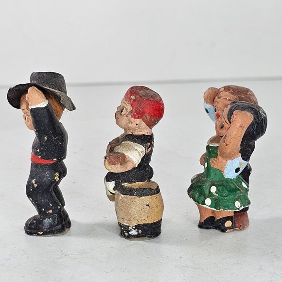Vintage Spanish Mud People Musician With Dancers Figurine Terracotta - Picture 4 of 7